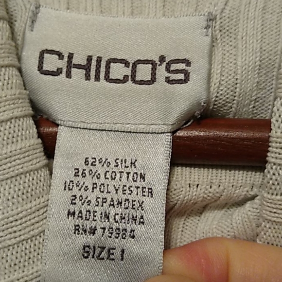 Chico's silk blend turtleneck - Picture 2 of 5